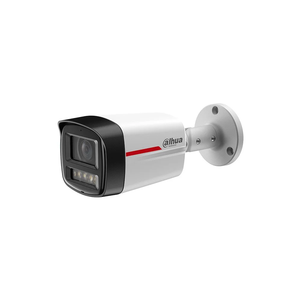 Camera de supraveghere IP Dahua WizSenseC IPC-HFW2449TL-S-PRO-0600B, 4 MP, 6 mm, Iluminare calda 50 m , microfon, slot card, PoE