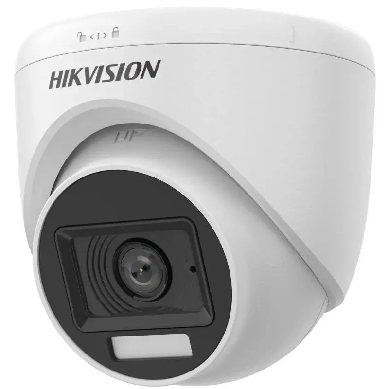 Camera Dual Light Turbo HD Hikvision DS-2CE76D0T-LPFS, 1080P, lentila 2.8mm, IR 20m, lumina alba 20m, microfon, utilizare la interior