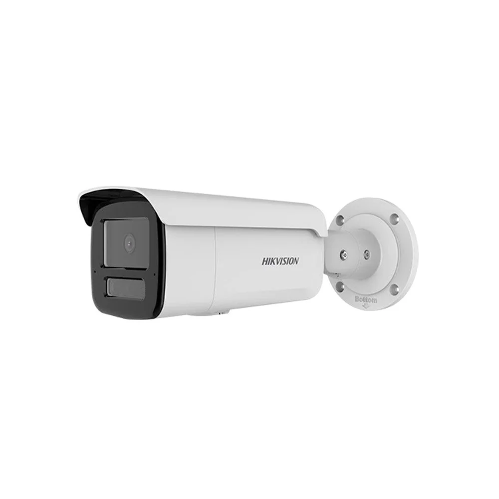 Camera supraveghere exterior IP cu iluminare duala Hikvision AcuSense DS-2CD2T43G2-2LI, 4 MP, 2.8 mm, IR/lumina alba 60 m, slot card, PoE