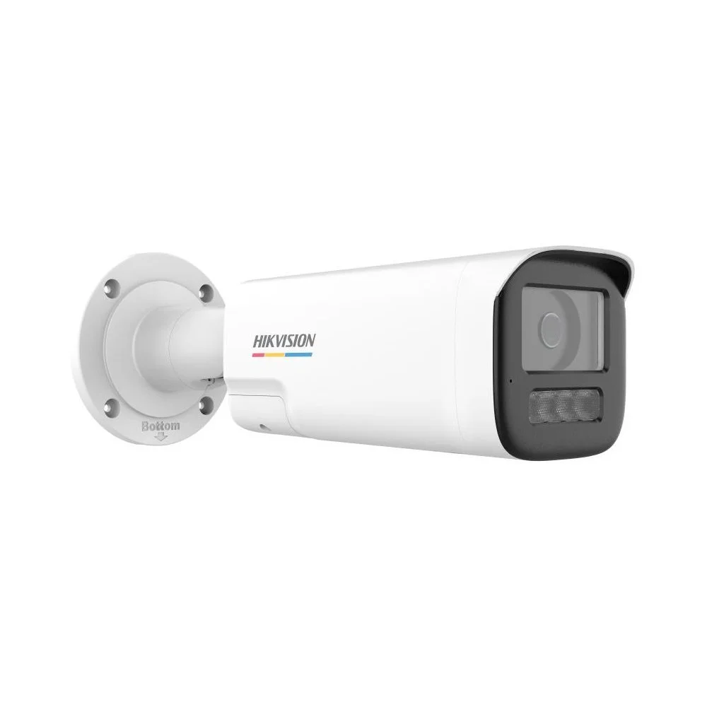Camera supraveghere exterior IP cu iluminare duala Hikvision ColorVu DS-2CD1B27G2H-LIUF/SL, 2MP, 2.8 mm, IR/lumina alba 50 m, microfon si difuzor, slot card, PoE, lumina stroboscopica