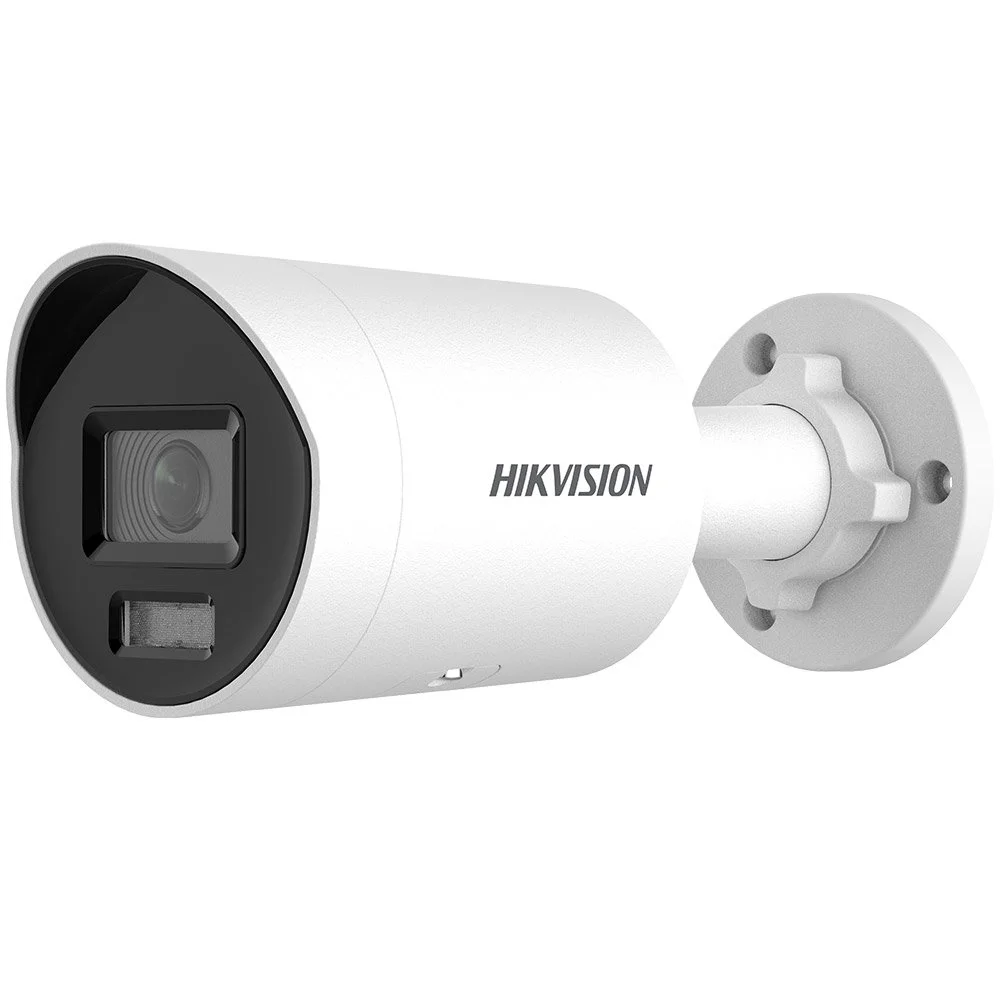 Camera supraveghere exterior IP cu iluminare duala Hikvision ColorVu DS-2CD2087G2H-LIU/SL, 8 MP, 4 mm, IR/lumina alba 40 m, slot card, microfon si difuzor, sirena, lumina stroboscopica, PoE