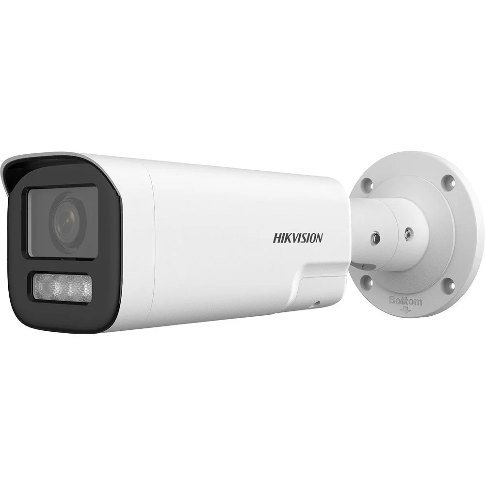 Camera supraveghere exterior IP cu iluminare duala Hikvision Dual Light DS-2CD1643G2-LIZU-SL, 4 MP, 2.8 - 12 mm, IR/lumina alba 50 m, microfon si difuzor, slot card, PoE