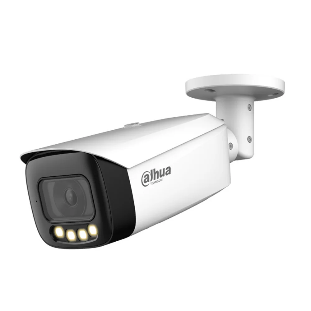 Camera supraveghere exterior IP Dahua Full Color WizMind IPC-HFW5849T1-ASE-LED, 8 MP, lumina alba 60 m, 3.6 mm, functii smart, microfon, slot card, PoE