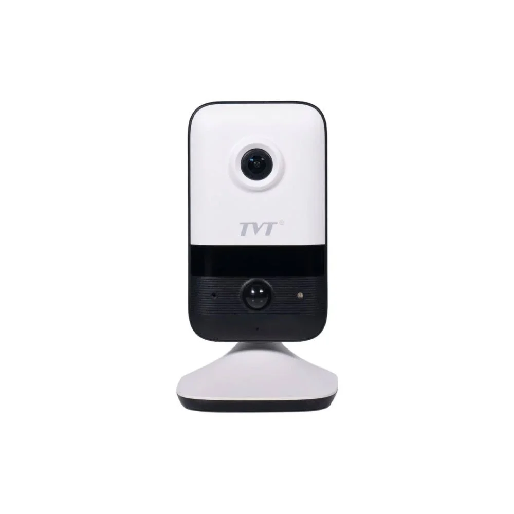 Camera supraveghere interior cube IP wireless WiFi TVT C14-CUBE, 4MP, 2.1 mm, IR 10 m, PIR, microfon si difuzor, slot card, PoE