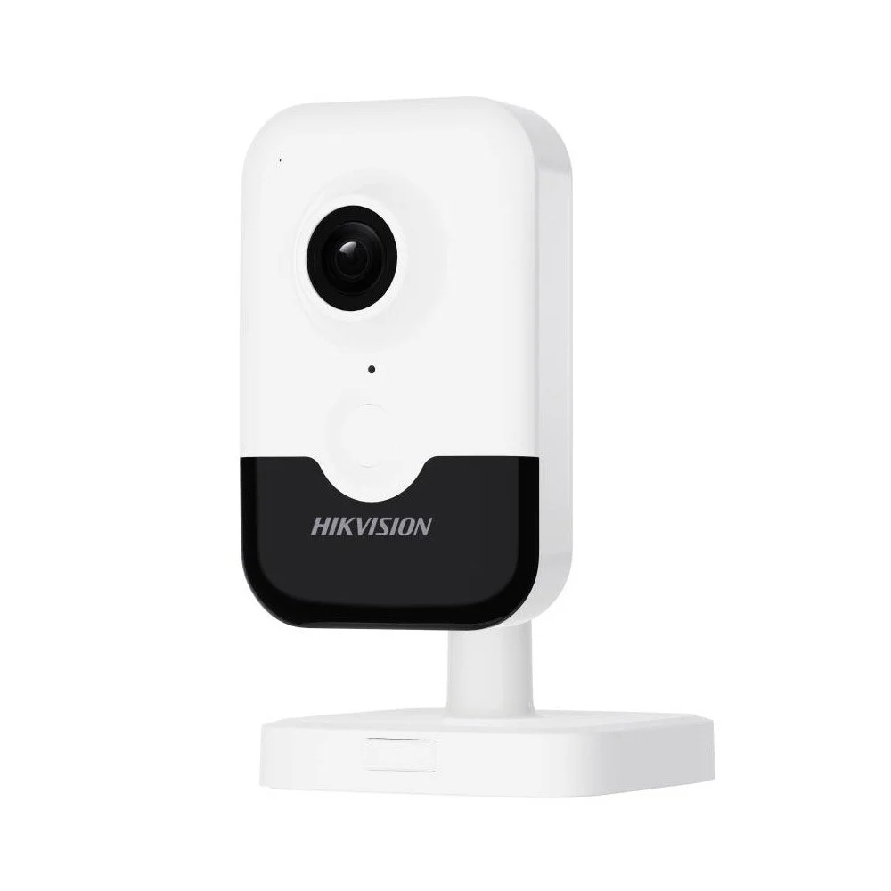 Camera supraveghere interior IP wireless WiFi Cube HikVision AcuSense DS-2CD2443G2-IW, 4 MP, 2.8 mm, IR 10 m, microfon, difuzor, slot card, detectie miscare, PoE