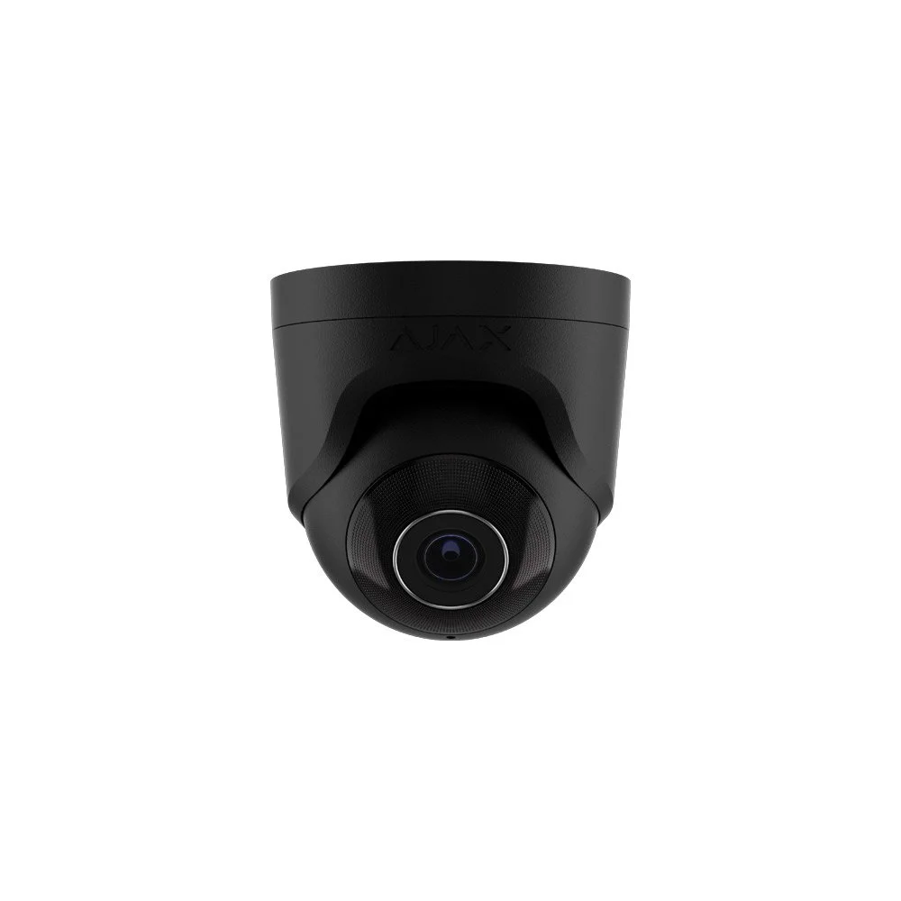 Camera supraveghere IP Dome Ajax TurretCam, 5 MP, 2.8 mm, IR 35 m, microfon, slot card, detectie obiecte prin AI, PoE, negru