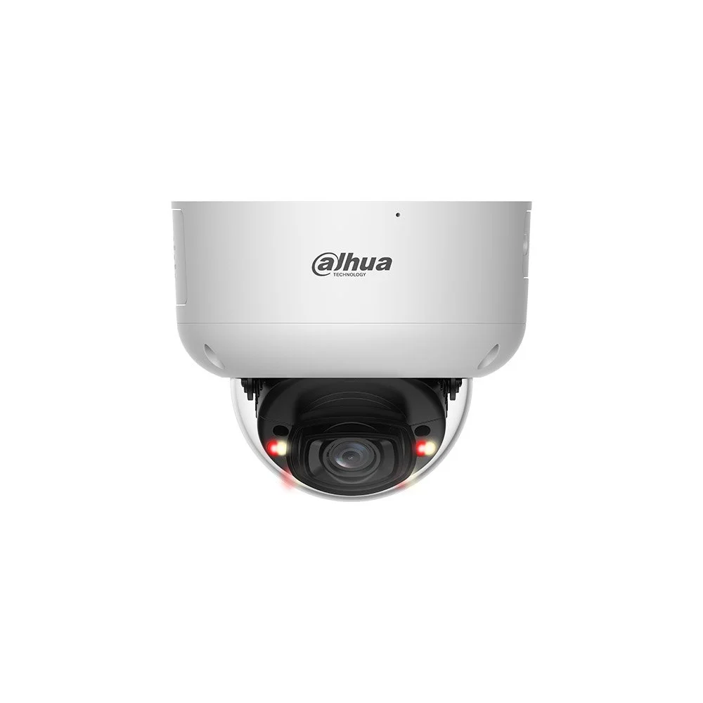 Camera supraveghere IP Dome cu iluminare duala Dahua WizMind DH-IPC-HDBW5659R1-ASE-PV-PRO, 6 MP, 2.8 mm, IR/lumina alba 60 m, microfon si difuzor, PoE, slot card