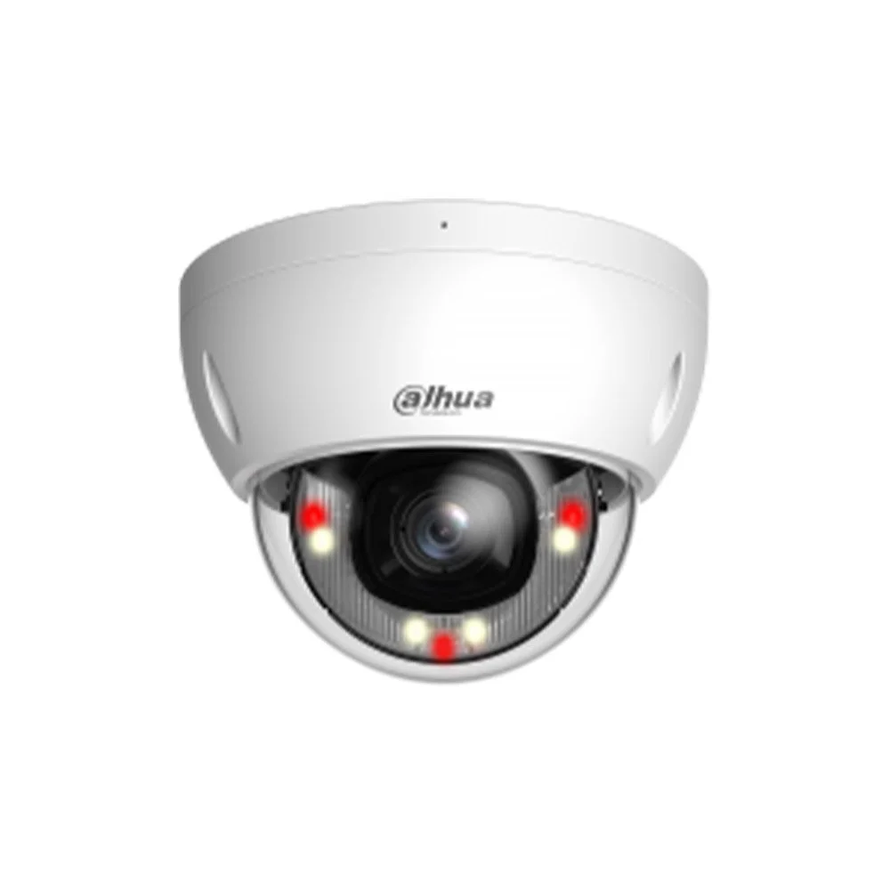 Camera supraveghere IP Dome cu iluminare duala Dahua WizSense IPC-HDBW2249E-S-IL, 2 MP, 3.6 mm, IR/lumina alba 30 m, microfon, slot card, PoE