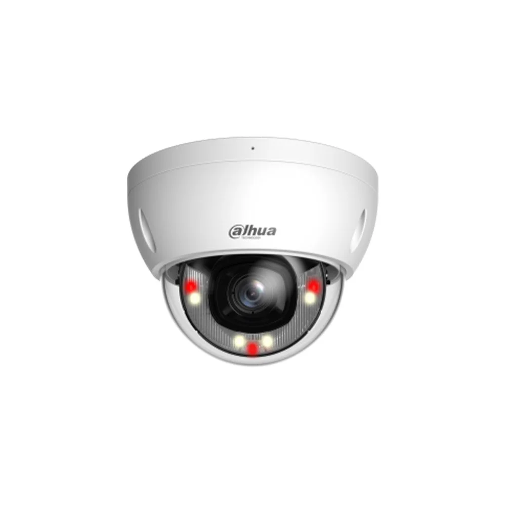 Camera supraveghere IP Dome cu iluminare duala Dahua WizSense IPC-HDBW2649E-S-IL, 6 MP, 3.6 mm, IR/lumina alba 30 m, microfon, PoE, slot card