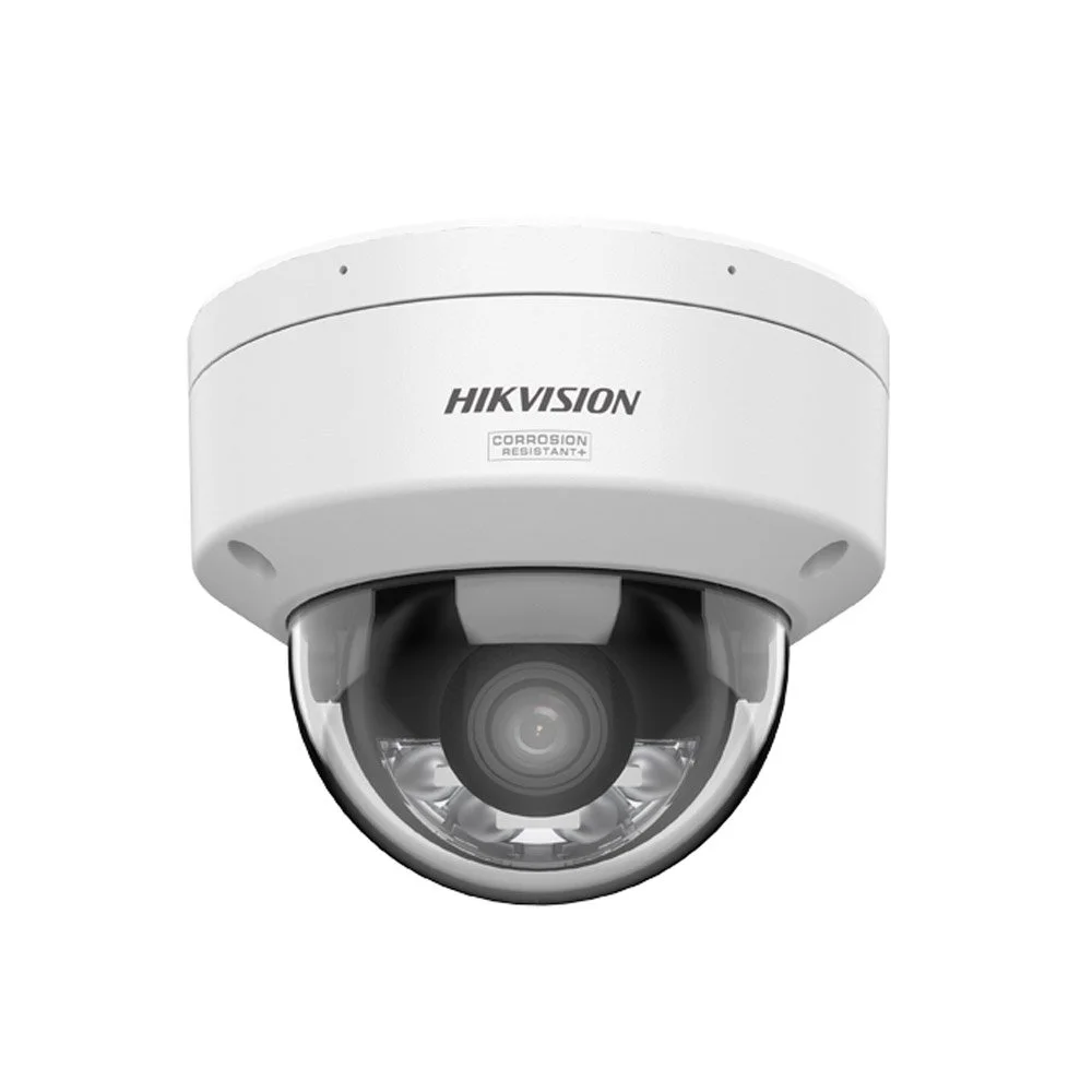 Camera supraveghere IP Dome cu iluminare duala Hikvision ColorVU DS-2CD2147G3-LIS2UY, 4 MP, 2.8 mm, IR/lumina alba 30 m, microfon dual, slot card, PoE