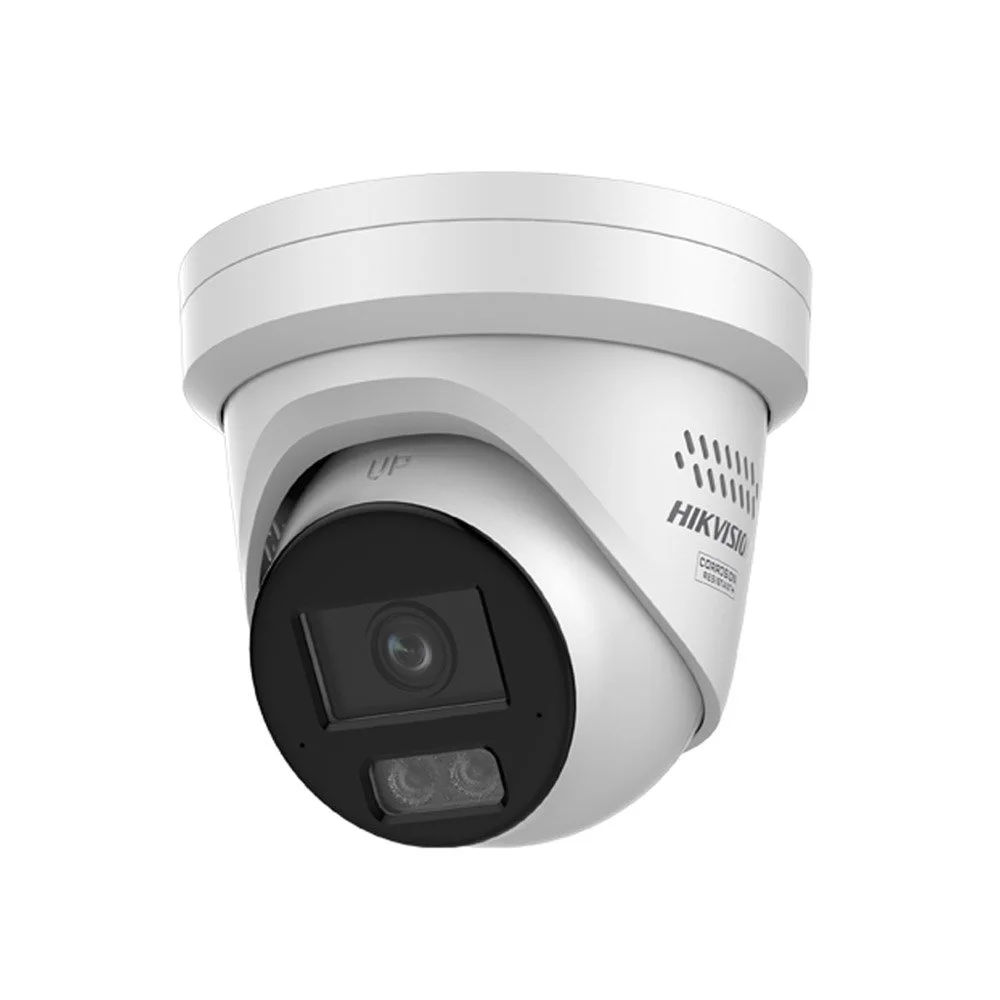 Camera supraveghere IP Dome cu iluminare duala Hikvision ColorVu DS-2CD2387G3-LIS2UY/SL, 8 MP, 2.8 mm, IR/lumina alba 30m, microfon dual, slot card, PoE