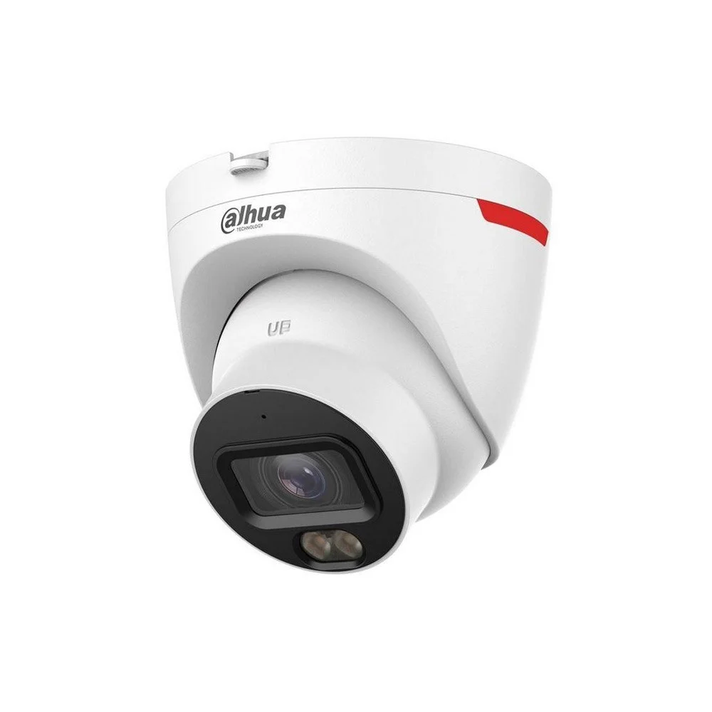 Camera supraveghere IP Dome Dahua WizSense IPC-UDW3459T-S-LED-0280B-PRO, 4 MP, 2.8 mm, lumina alba 30 m, slot card, microfon, PoE