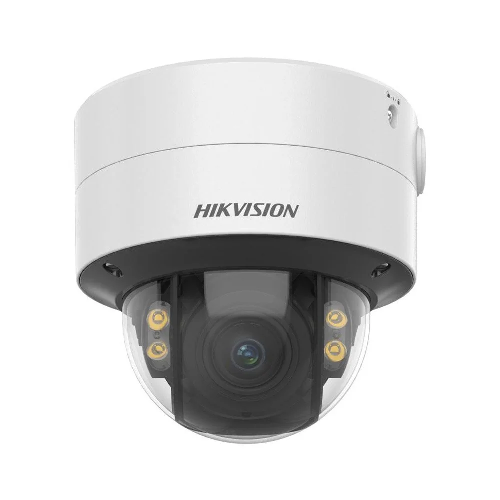 Camera supraveghere IP Dome Hikvision ColorVu DS-2CD2747G2-LZSC, 4 MP, 3.6-9 mm motorizat, lumina alba 40 m, clasificare persoane/vehicule, slot card, IP67, PoE