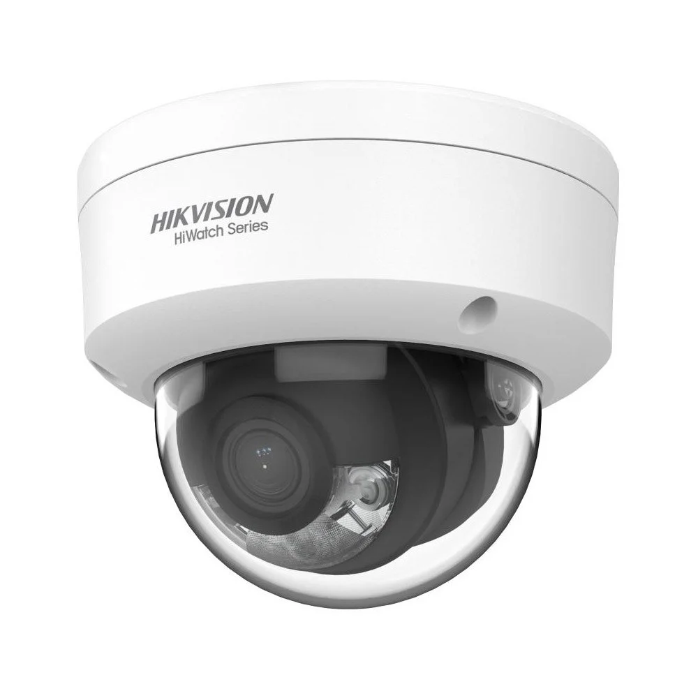 Camera supraveghere IP Dome HikVision HiWatch ColorVu HWI-D129HA, 2 MP, 2.8 mm, lumina alba 30 m, PoE