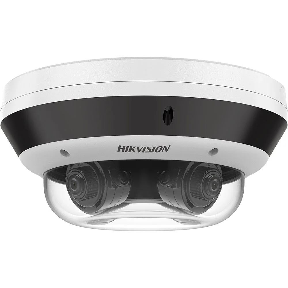 Camera supraveghere IP Dome panoramica Hikvision DS-2CD6D44G1H-IZS, 4 x 4 MP, 2.8 - 12 mm, motorizat, IR 30 m, slot card, multisenzor, camp vizual 360 grade, anti-vandal, PoE