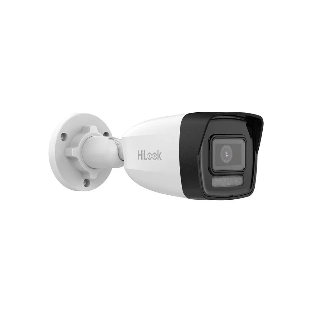 Camera supraveghere IP exterior cu iluminare duala Hikvision HiLook Smart Hybrid Light IPC-B140HA-LU, 4 MP, 2.8 mm, IR / lumina alba 30 m, microfon, detectie persoane/vehicule, PoE