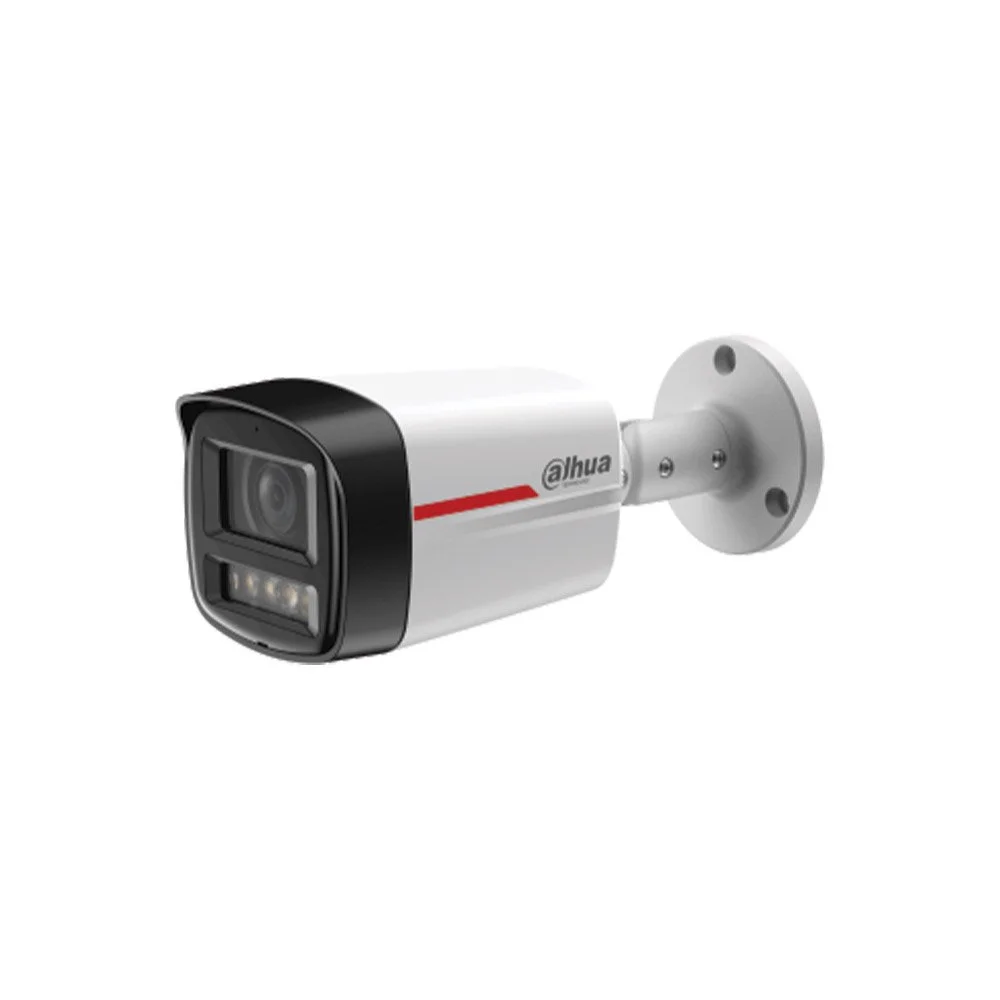 Camera supraveghere IP exterior Dahua WizSense WizColor IPC-HFW2249TL-S-PRO, 2 MP, 2.8 mm, lumina alba LED 50 m, microfon, slot card, ONVIF, PoE