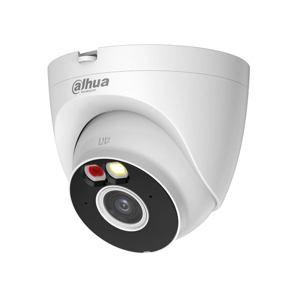 Camera supraveghere IP WiFi 6 Dome cu iluminare duala Dahua IPC-HDW1539DA-SAW-IL, 5MP, 2.8 mm, IR/lumina alba 30m, microfon, slot card
