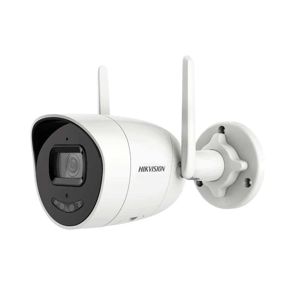 Camera supraveghere IP WiFi exterior ColorVu AcuSense Hikvision DS-2CV2027G0-LDW2, 2 MP, 2.8 mm, slot card, lumina alba 30 m