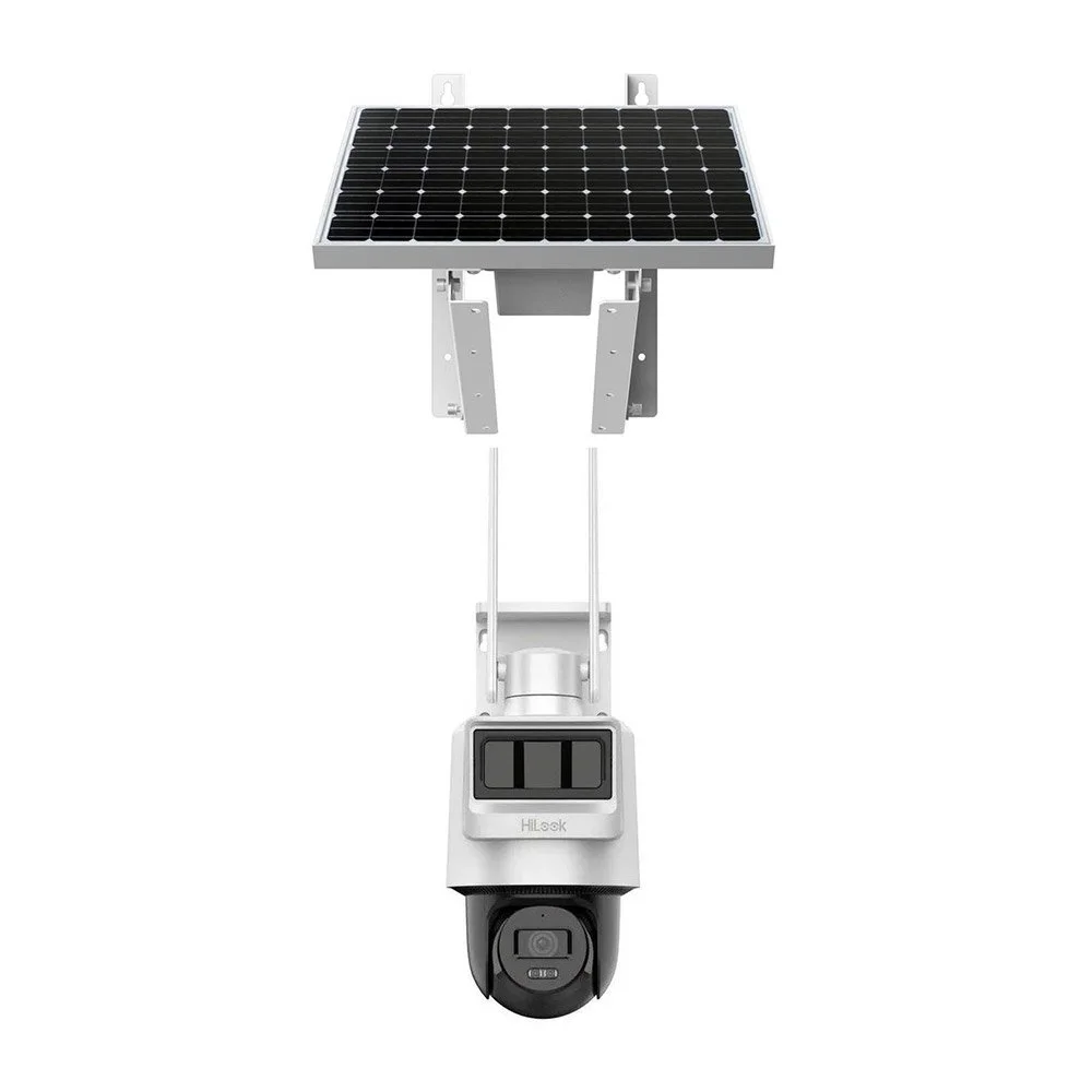 Camera supraveghere PTZ rotativa GSM 4G LTE Hikvision HiLook PTZ-N2C400I-K/4G/C05S10, 4 MP, PIR + Radar 12 m, 4 mm, IR 30m, microfon si difuzor, acumulator 50.76 Wh, panou solar, slot card