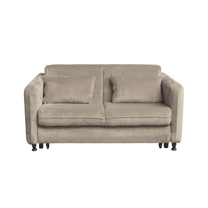 Canapea RAVIT extensibila, 3 locuri, cu arcuri si lada depozitare, bej, 173x122x88 cm