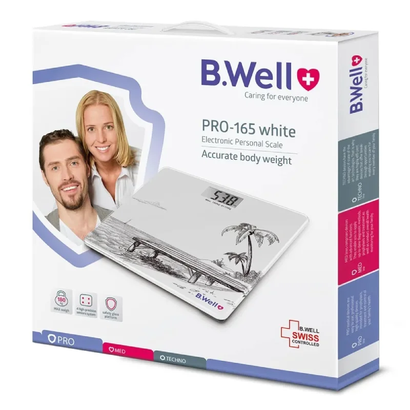 Cantar electronic, culoare alb, PRO-165, B.Well