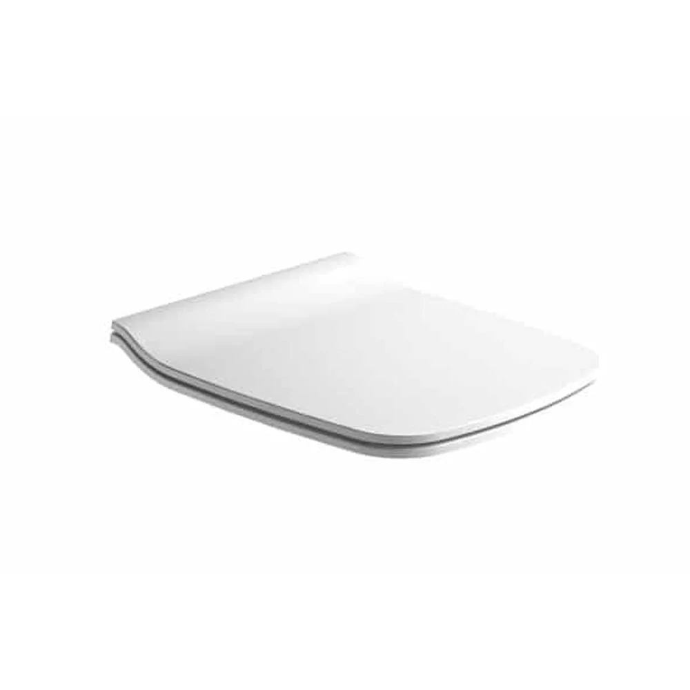 Capac wc Gala Emma, subtire, dreptunghiular, alb