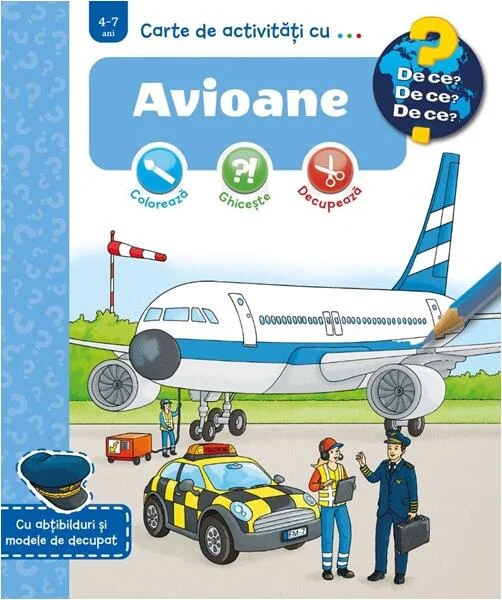 Carte de activități cu... Avioane - Paperback - Sebastian Coenen - Casa
