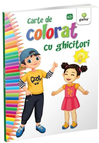 Carte de colorat cu ghicitori - Paperback brosat - Gama