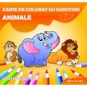 Carte de colorat cu ghicitori. Uneste punctele. Animale - Adina Grigore