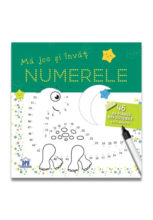 Cartea Ma joc si invat NUMERELE - 46 de planse refolosibile + o carioca