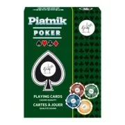 Carti de joc Poker, spate albastru, Piatnik