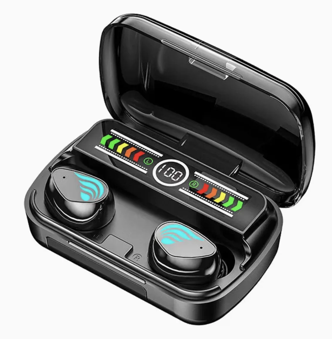 Casti bluetooth M27 cu afisaj digital