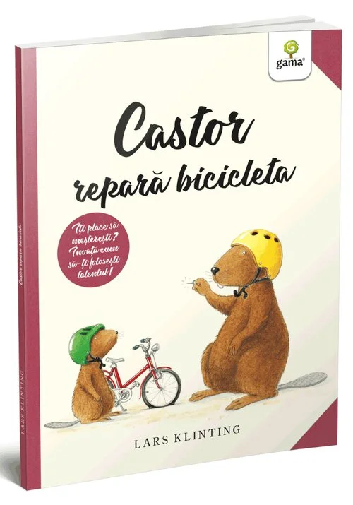 Castor repara bicicleta