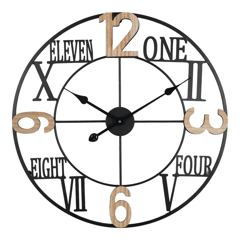 Ceas de perete Beauco  metal neagra 60x3x60cm