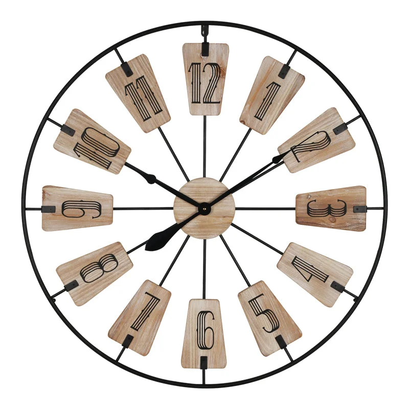 Ceas de perete Fepo  metal neagra 80x3x80cm