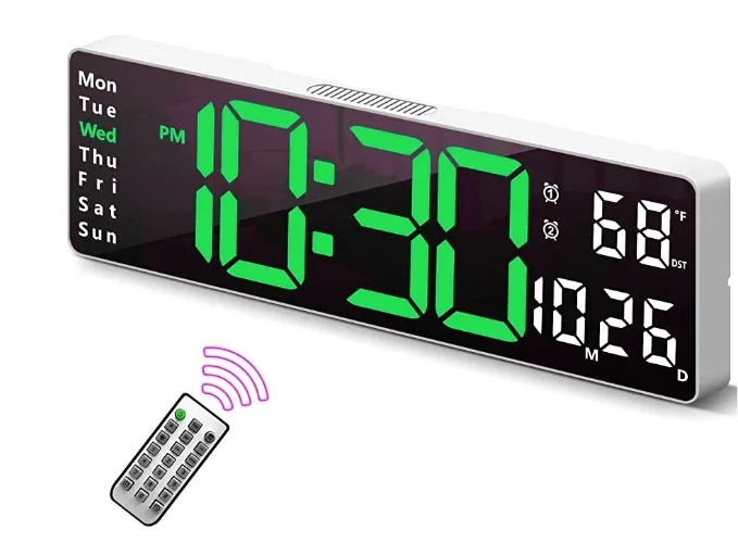 Ceas LED cu afisaj mare 5526 data temperatura telecomanda