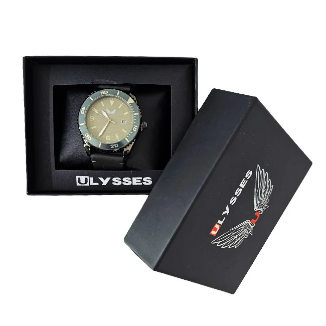 Ceas sport barbatesc Ulysses THETA, cu quartz si cadran din otel inoxidabil, in cutie eleganta, Antracit