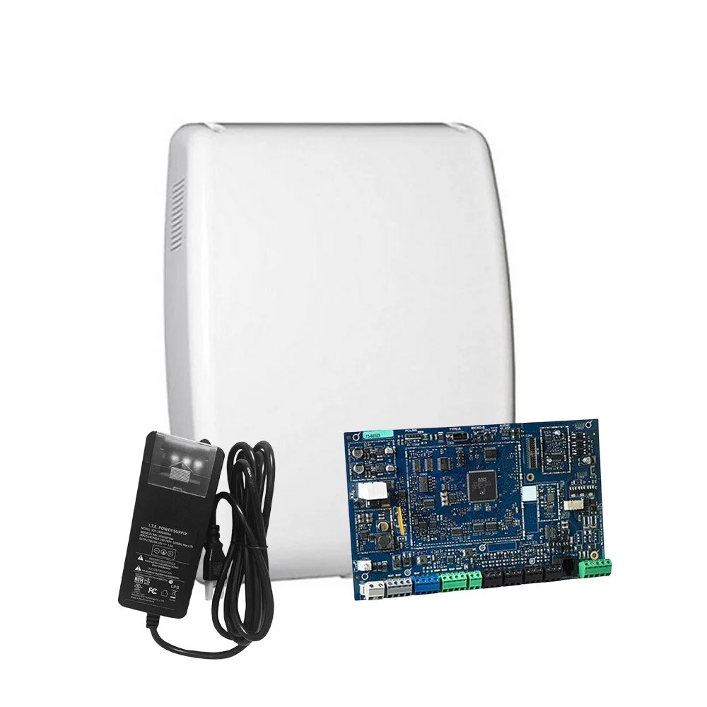 Centrala alarma antiefractie hibrid DSC PowerSeries PRO-HS3128P, 8 partitii, 8-128 zone, 1000 utilizatori, PowerG, cabinet plastic