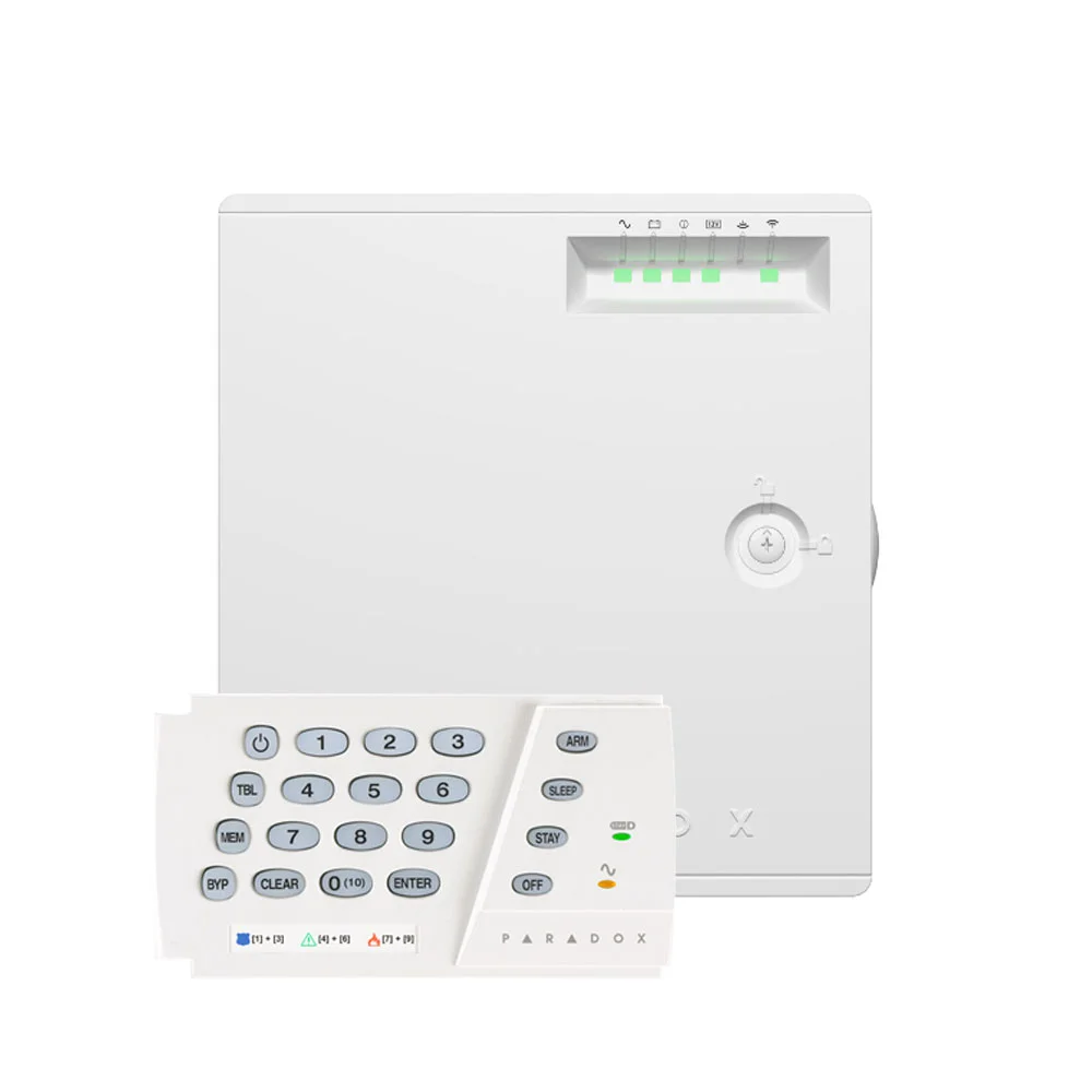 Centrala alarma antiefractie wireless Paradox Magellan MG5075 + tastatura K636, 32 zone, 32 coduri utilizatori, 512 evenimente