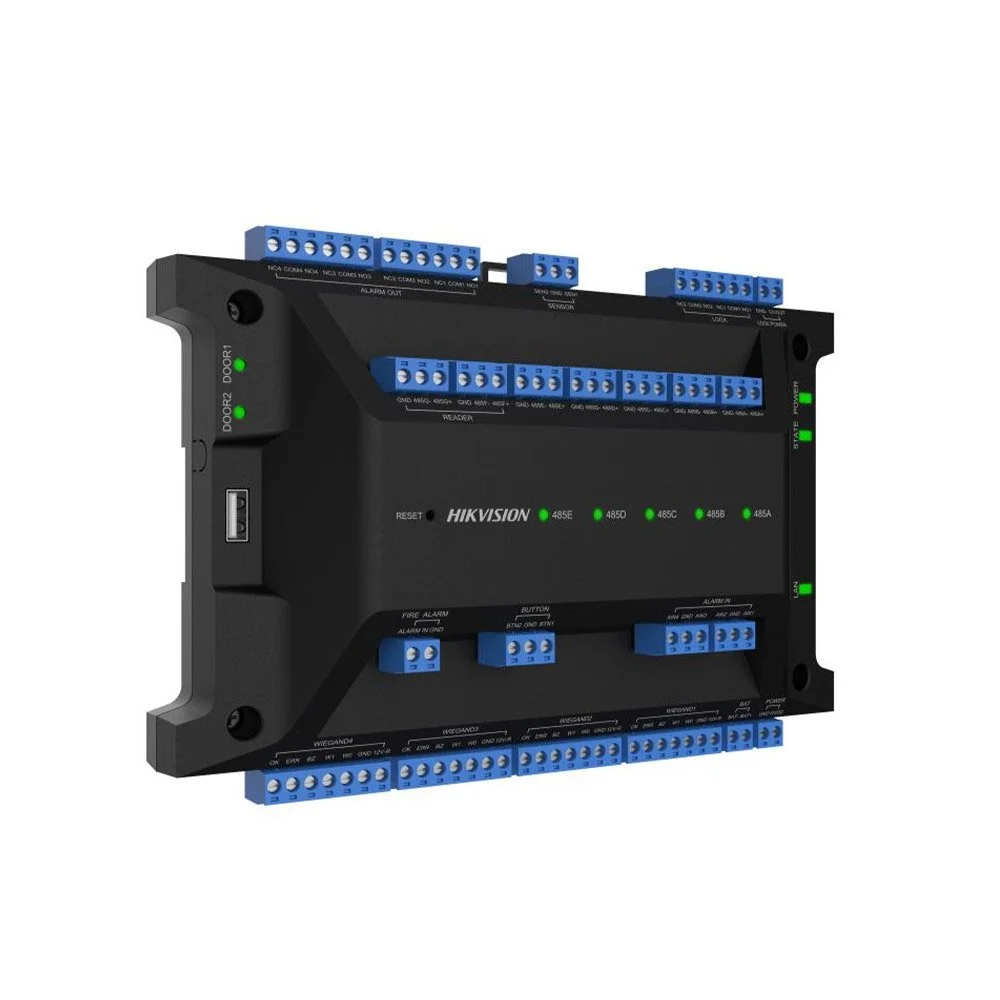 Centrala control acces Hikvision DS-K2702X(P), Wiegand, RS-485, 200.000 carduri, 600.000 evenimente