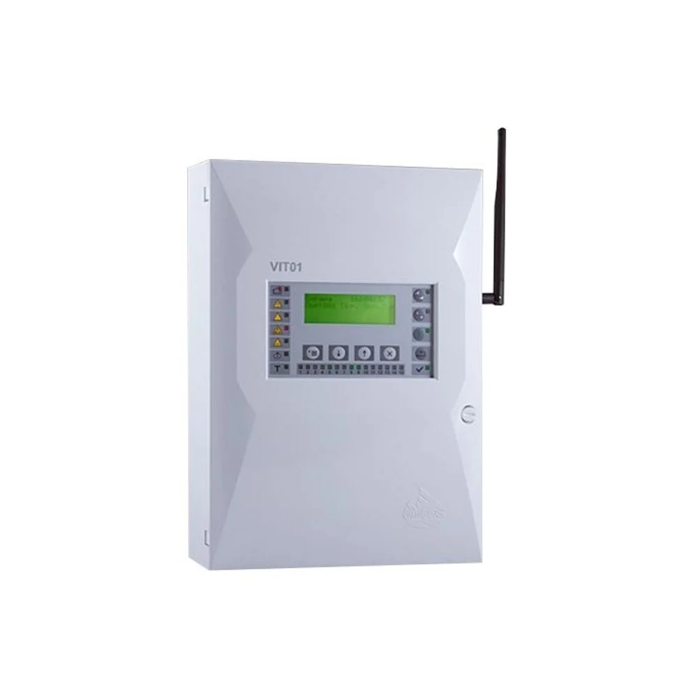 Centrala de incendiu adresabila wireless UniPOS VIT01, 15 zone, 20-32 dispozitive, 4096 evenimente