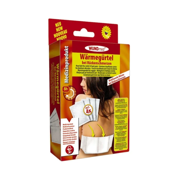 Centura termica pentru dureri de spate, formata din 4 plasturi, Wundmed