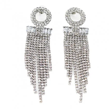 Cercei lungi Zanya, cu pietre semipretioase, argintiu, ZANYA10