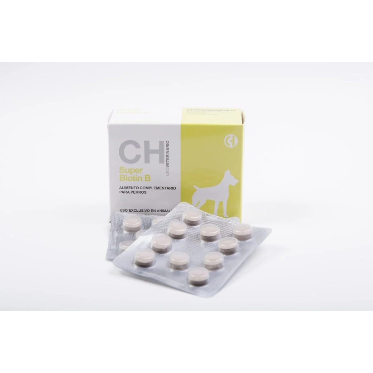 CHEMICAL IBERICA Super Biotin B, supliment piele & blană câini, comprimate CHEMICAL IBERICA Super Biotin B, XS-XL, supliment piele & blană câini și pisici, cutie, 60 comprimate