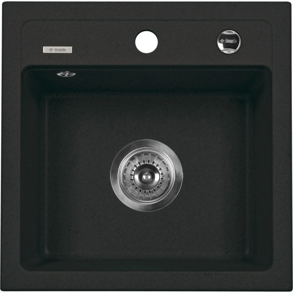 Chiuveta bucatarie compozit cu orificiu pentru baterie grafit metalic Deante Zorba