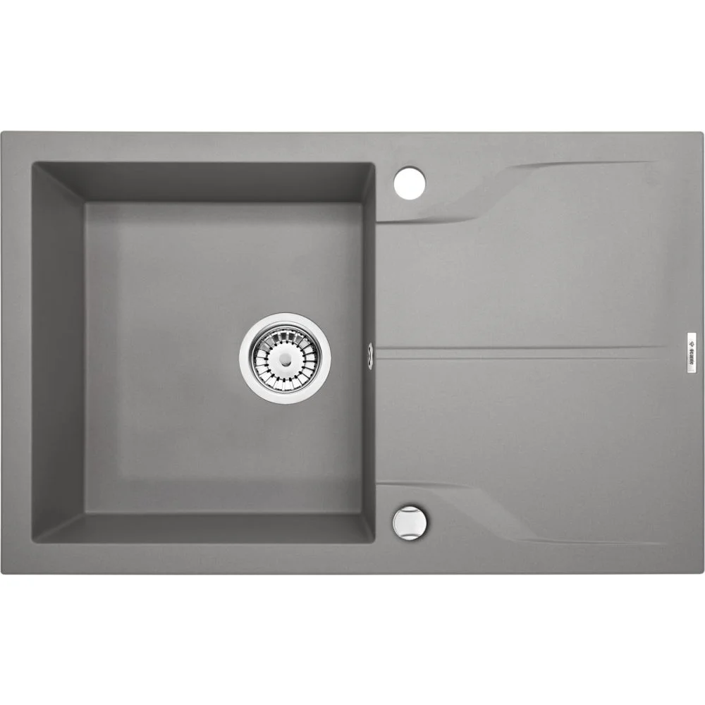 Chiuveta bucatarie compozit cu picurator gri mat 78 cm Deante Andante