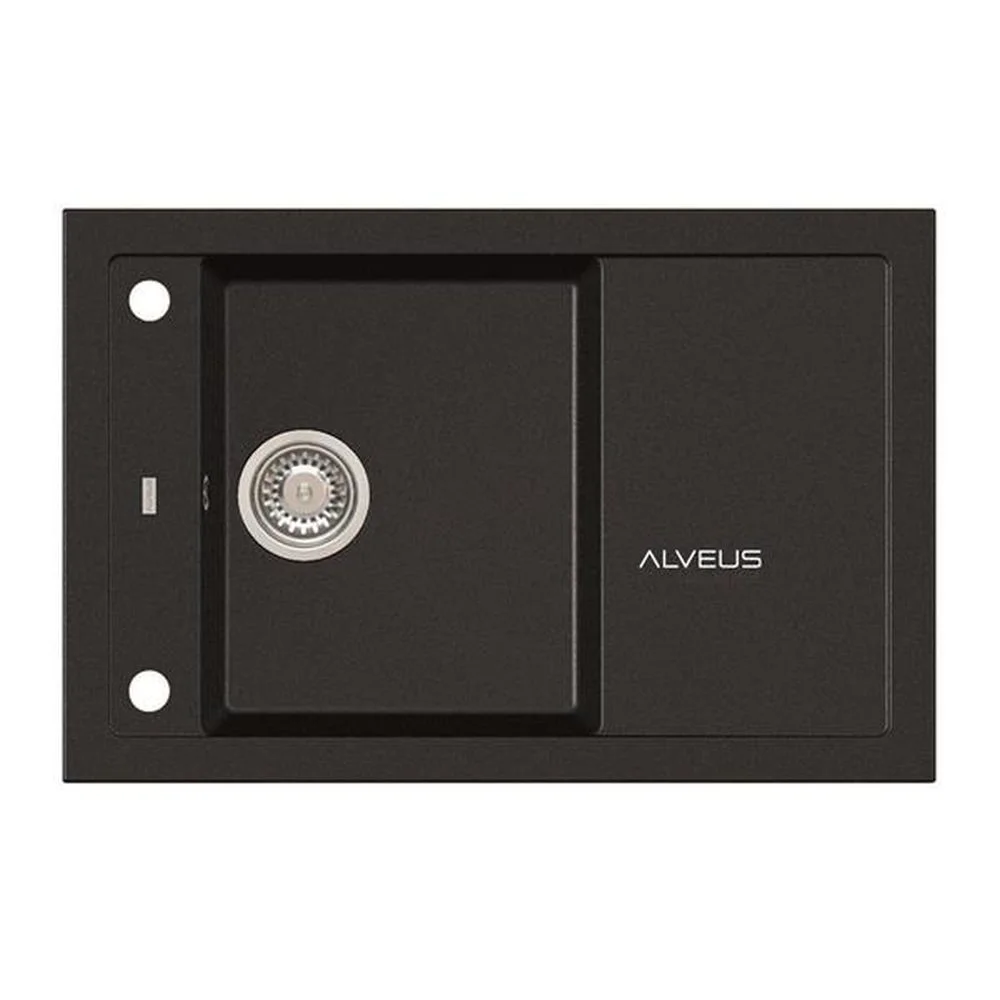 Chiuveta bucatarie compozit cu picurator negru carbon Alveus Formic 30