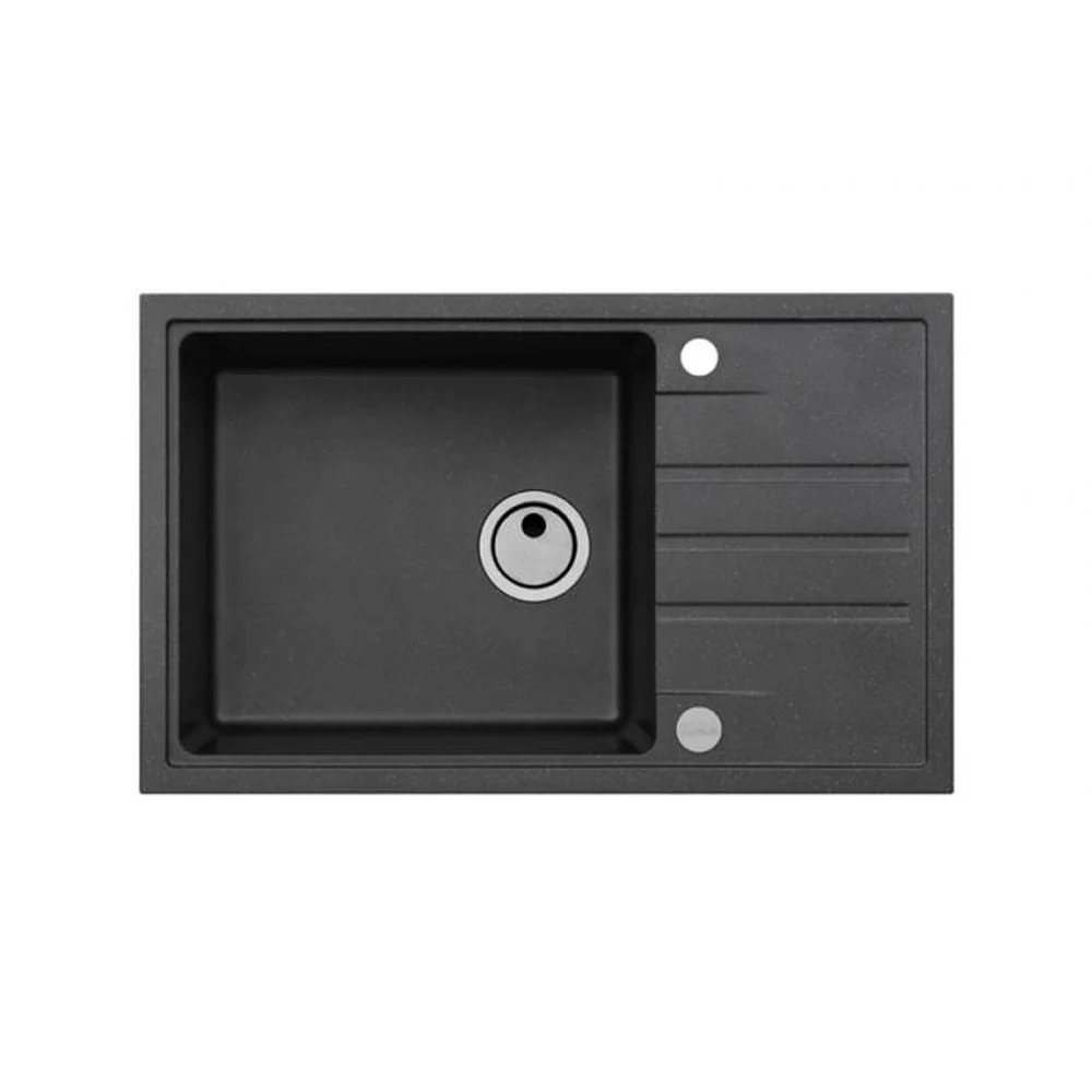 Chiuveta bucatarie compozit cu picurator negru carbon Alveus Intermezzo 130