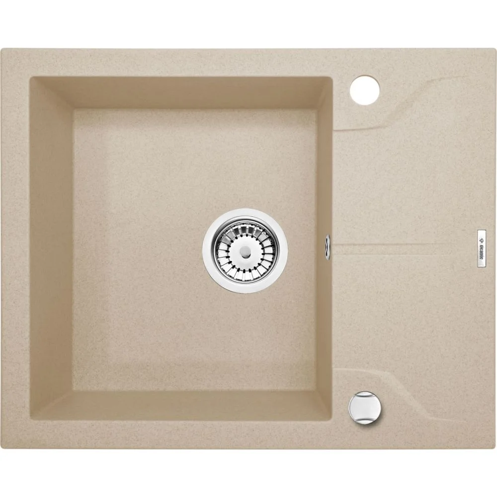 Chiuveta bucatarie compozit cu picurator nisip 59 cm Deante Andante